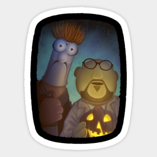 Muppet Maniacs - Beaker & Honeydew as Michael Myers & Loomis Sticker